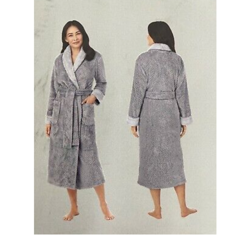 Carole Hochman textured plush wrap robe